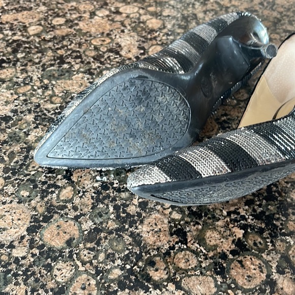 Michael Kors black and silver sparkle heels - Picture 3 of 3